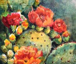 Orange Cactus by Victoria Wills